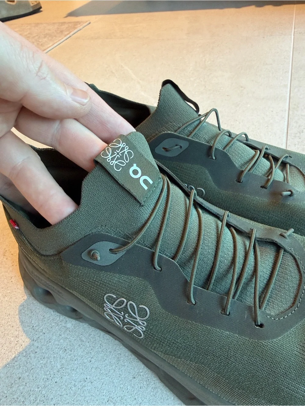 Loewe x On Cloud CloudTt Men’s Olive Green Sneakers